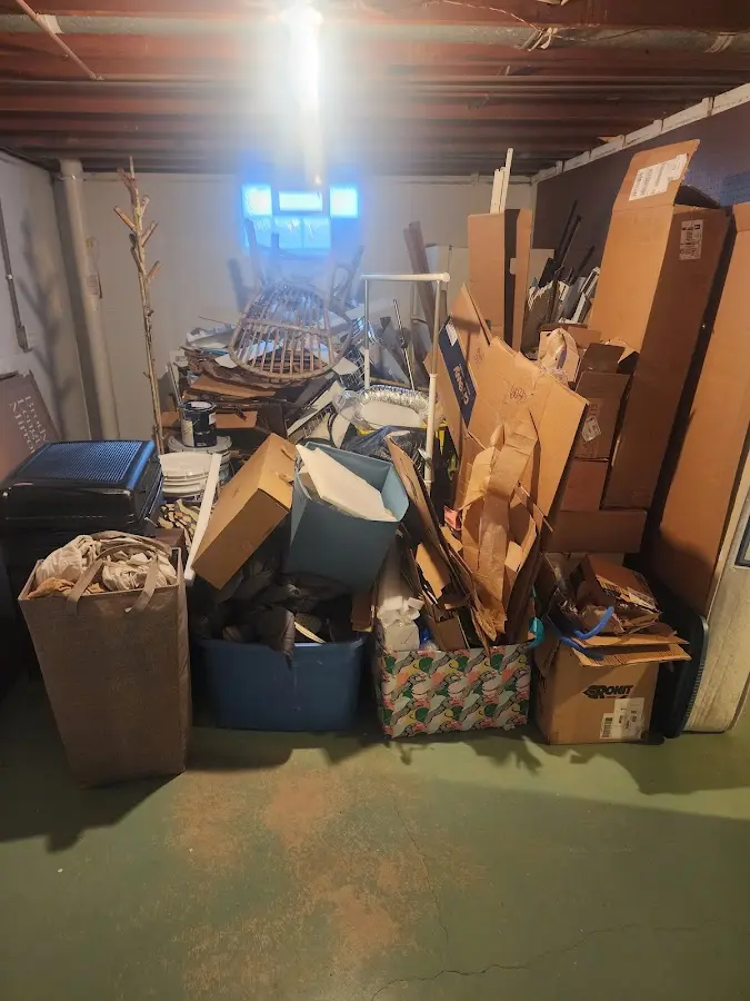 Roll-off dumpster container at job site for 8 Yard Dumpster Rental in California